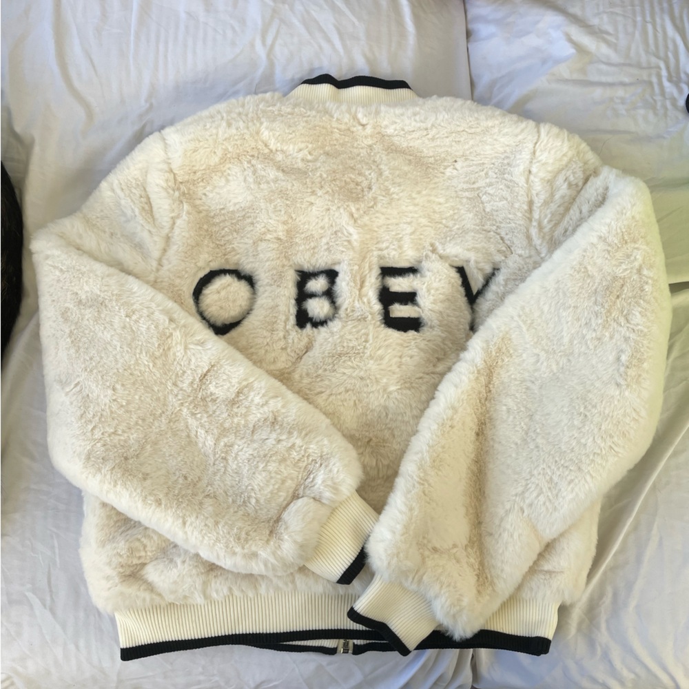 Obey Faux Fur Bomber Jacket